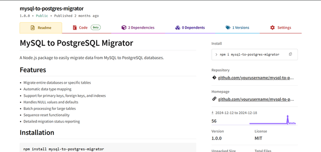MySQL to PostgreSQL Migrator